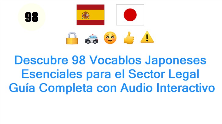 Descubre 98 Vocablos Japoneses Esenciales para el Sector Legal: Guía Completa con Audio Interactivo